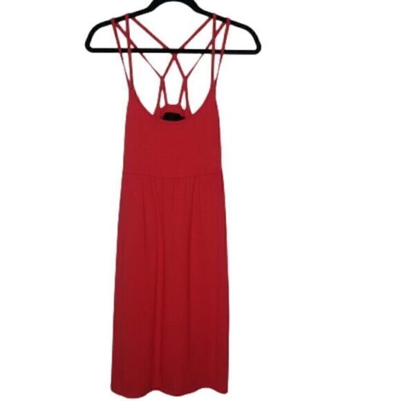 Cynthia Rowley Red Strappy Spaghetti Strap A-line Dress - Picture 1 of 7